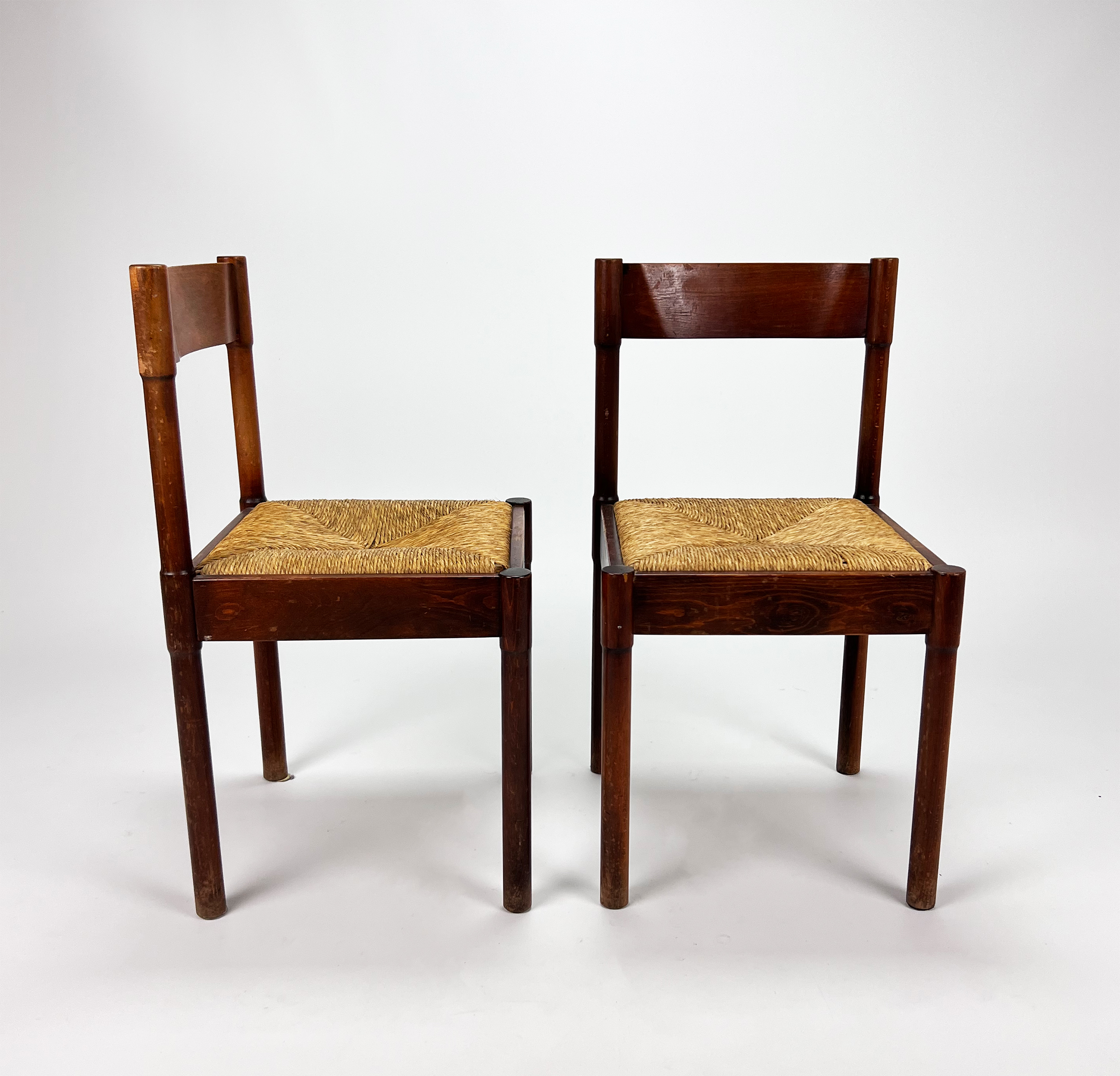 Set of 2 Vintage Carimate Style Dining chairs, 1960s
