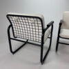 Set of Two Postmodern Black and White Armchairs, 1980s