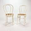 Set of 2 Mid Century Zpm Radomsko Bentwood and Cane Dining Chairs, 1960s