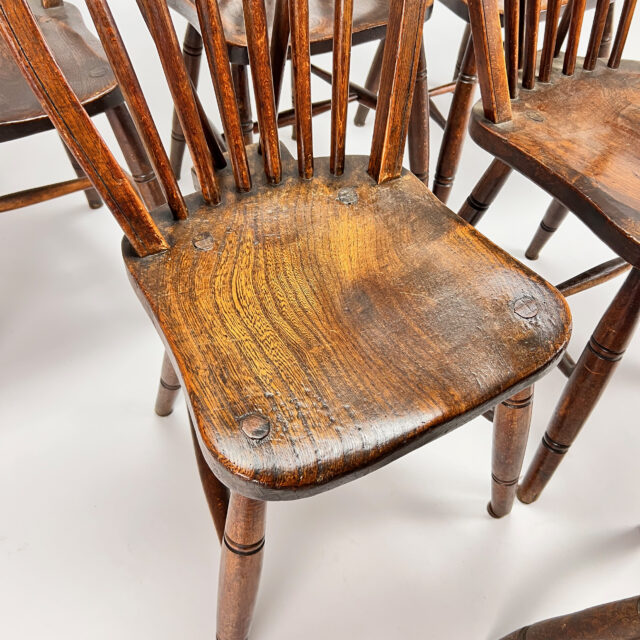 Set of 6 Windsor Dining Chairs, 1900s