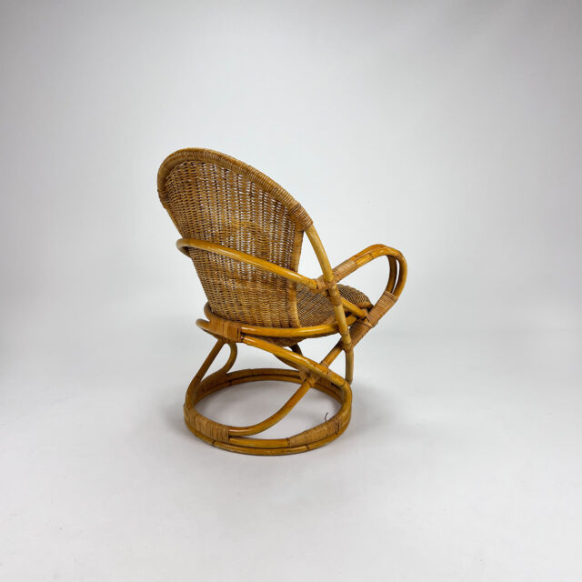 Vintage Rattan Lounge Chair, 1960s