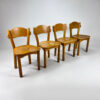 Set of 4 Modernist Oak Dining Chairs, 1960s