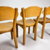 Set of 4 Modernist Oak Dining Chairs, 1960s