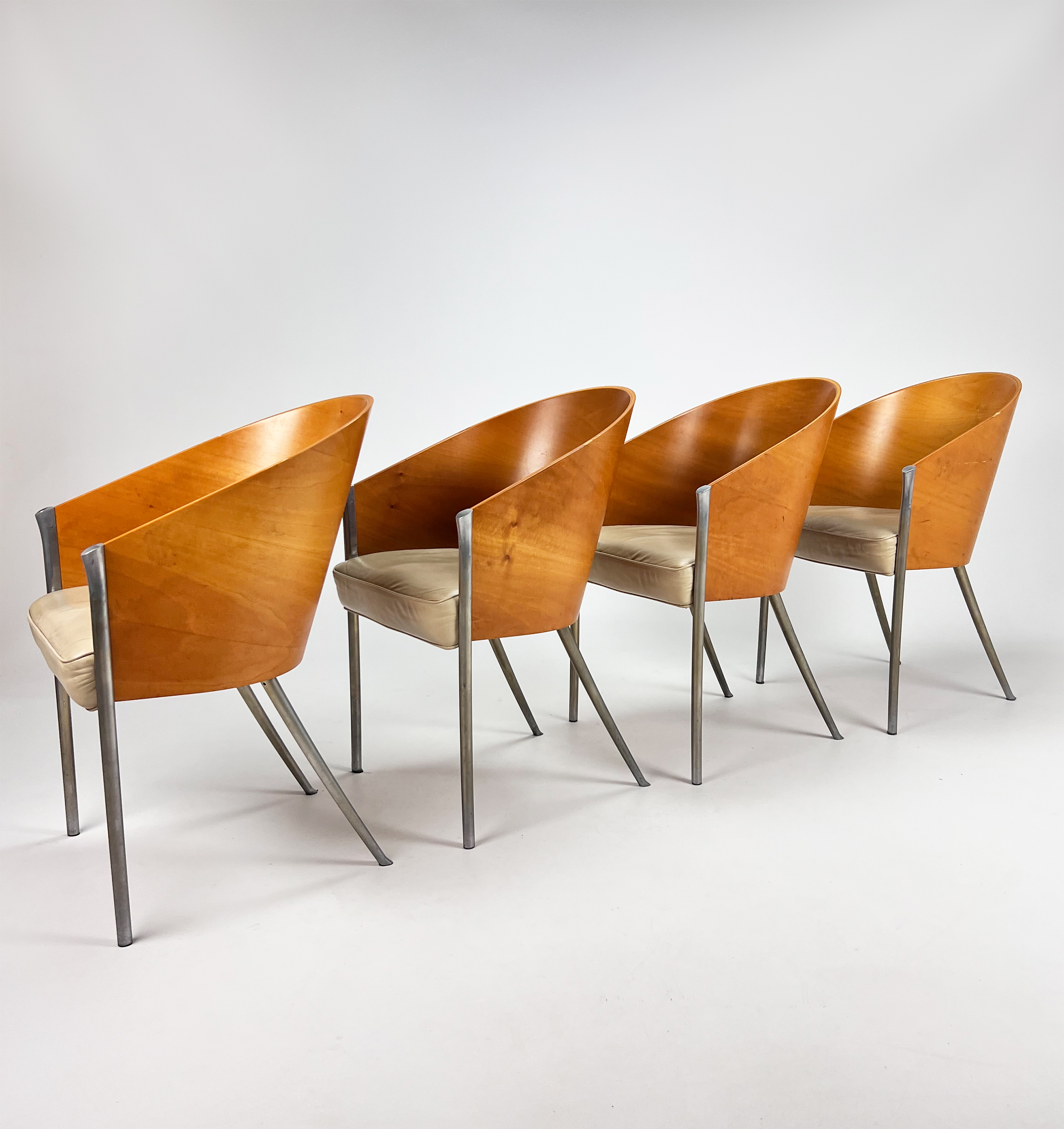Set of 4 King Costes Dining chairs by Philippe Starck for Aleph, 1980s