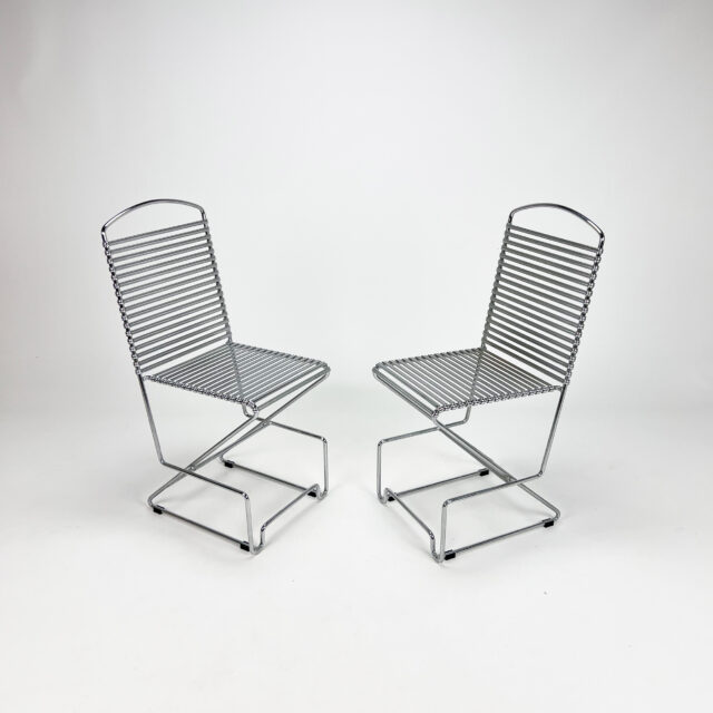 Set of 2 Till Behrens chairs for Schlubach, 1980s