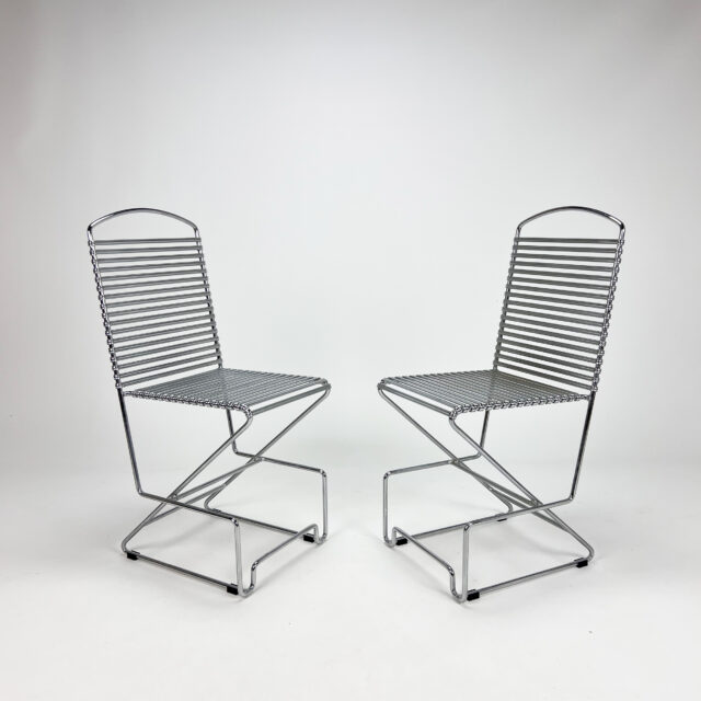 Set of 2 Till Behrens chairs for Schlubach, 1980s