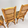 Vintage Rattan and Cane Dining Chairs, 1970s