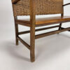 French Rope and Elm wood bench, 1960s