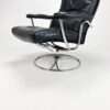 Italian Postmodern Leather Lounge chair, 1980s