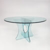 Postmodern Glass dining table, Italy, 1980s