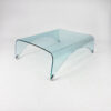 Italian Curved Glass Coffee Table by Massimo Iosa Ghini for Fiam Italy, 1980s