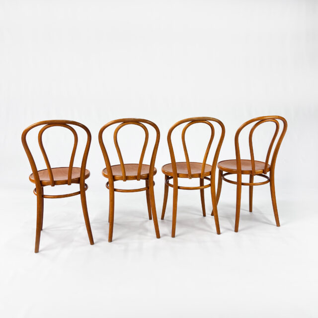 Vintage Birch Bentwood Dining Chairs, 1960s