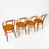 Vintage Birch Bentwood Dining Chairs, 1960s