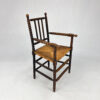 Stained Beech Bobbin Armchair in Jacobean Style, 1900s