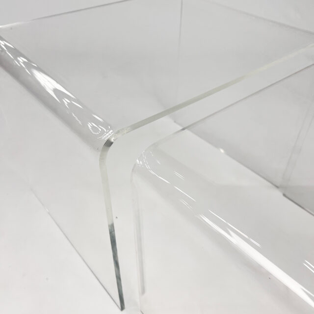 Set of 3 Vintage Acrylic Nesting Tables, 1970s