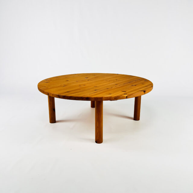 Mid Century Solid Pinewood Coffee Table, 1970s
