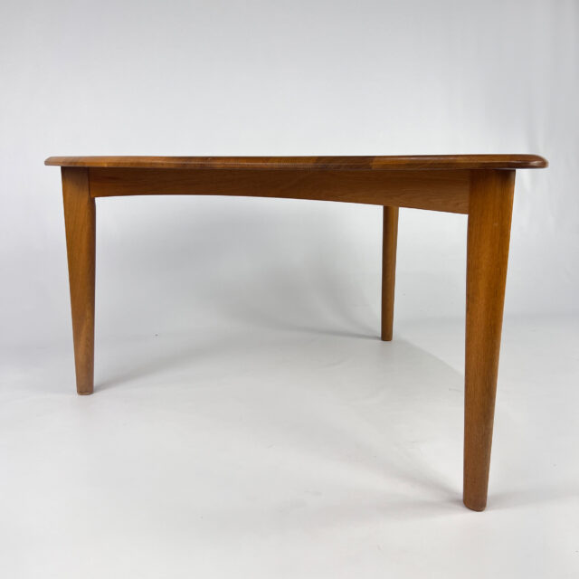 Solid Oak Triangle Shaped Dining Table from France, Designed in the 1960s