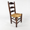 Set of 6 French Antique Rush and Oak Dining Chairs, 1900s