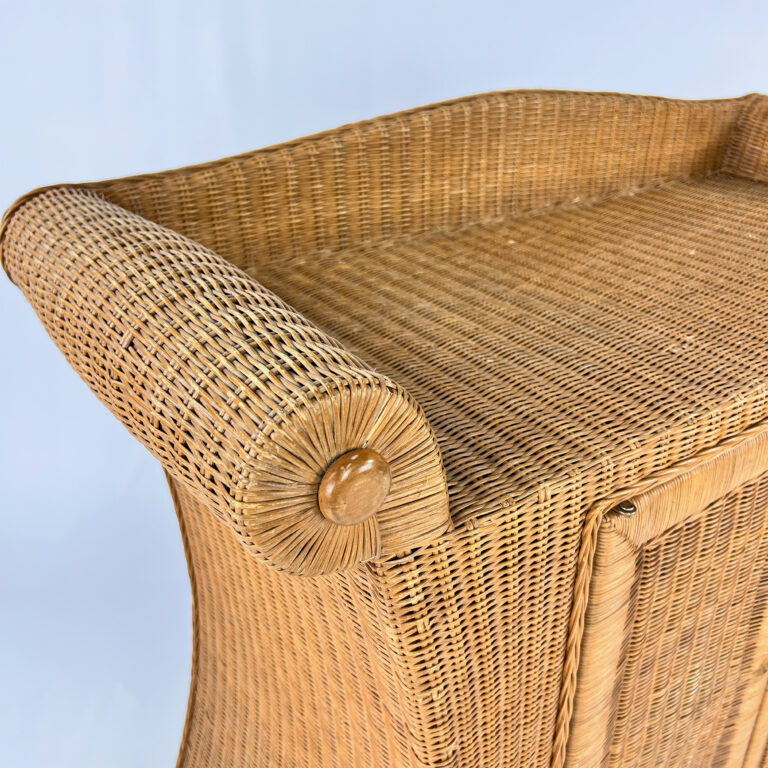 Mid century wicker commode, France, 1960s