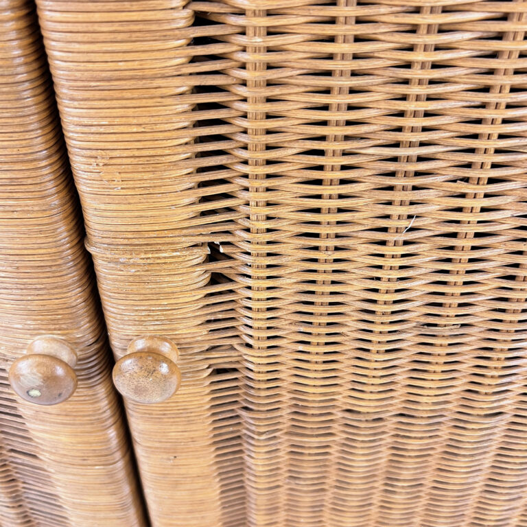 Mid Century Wicker Commode, France, 1960s