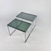 Chrome and Smoked Glass Nesting Tables, 1970s