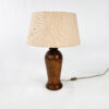 Vintage Oak Wooden Table Lamp, 1950s