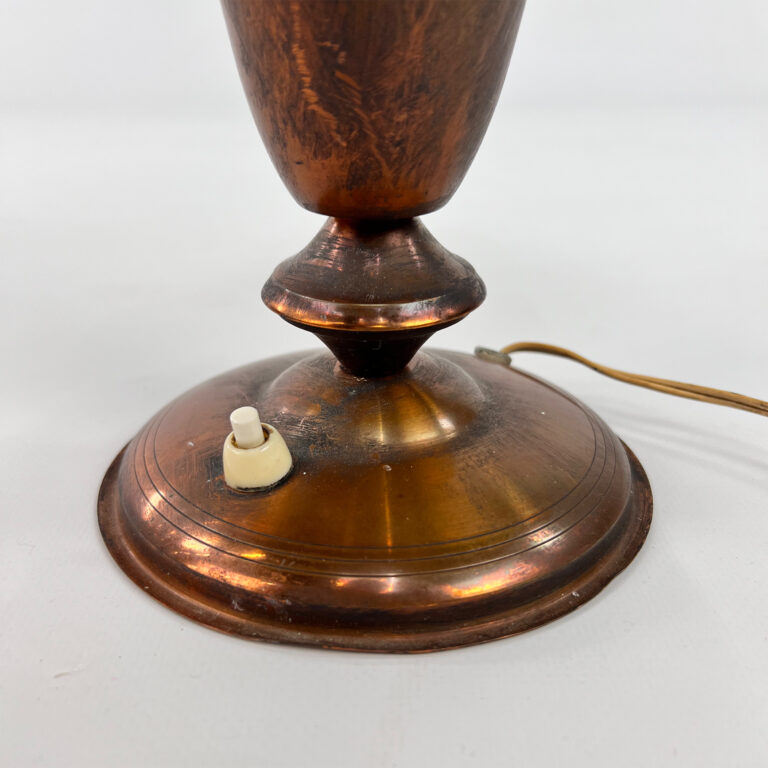 Mid Century Copper Chalice Lamp, 1950