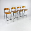 Set of 4 Design Barstools by Altek, Italy, 2000s