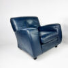 Set of 2 Italian Blue Leather Fatboy Seats Seats by Molinari, 1980s