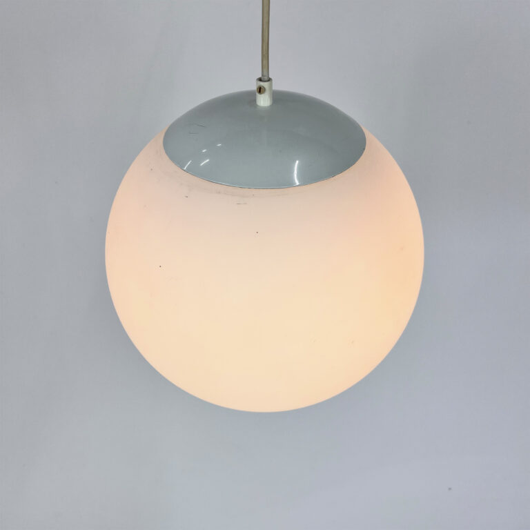 Vintage Glass Hanging Ball Lamp by Hala Zeist, 1960s
