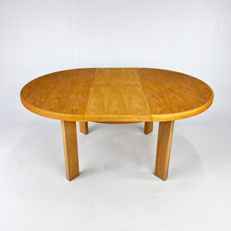 Mid Century Oak Extendable Dining Table, 1960s