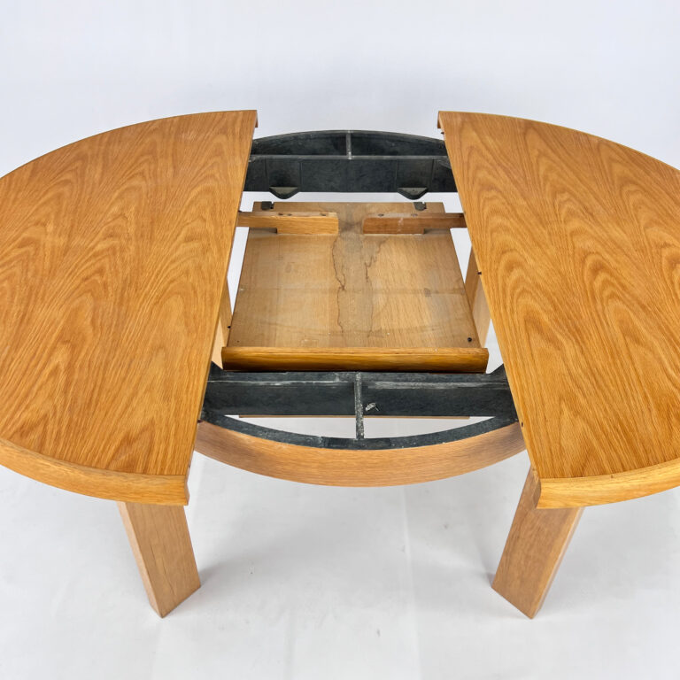 Mid Century Oak Extendable Dining Table, 1960s