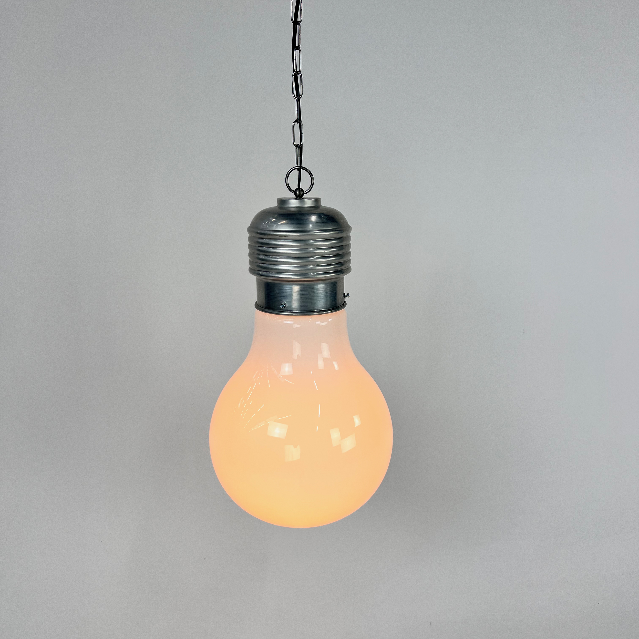 Vintage Pendant Lamp Oversized Light Bulb by Nuova Elleluce 