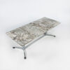 Vintage Marble and Chrome Frame Coffee Table, Italy, 1970s