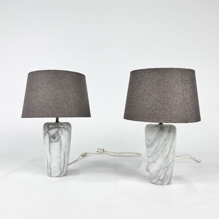 Italian Marble Table Lamps, 1980s