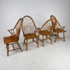 Set of 4 Windsor Wooden Bar Chairs, 1960s