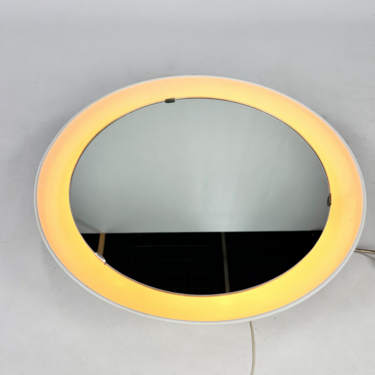 Danish Poul Henningsen Large Round Mirror, 1970s