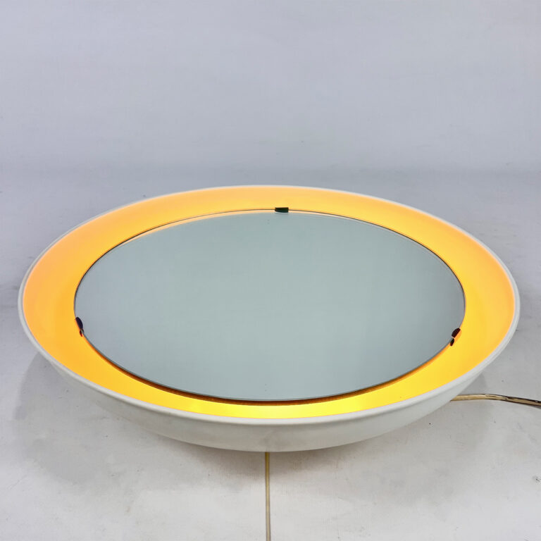 Danish Poul Henningsen Large Round Mirror, 1970s