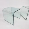 Set of 2 "Waterfall" Side Tables by Angelo Cortesi for Fiam Italia, 1980s