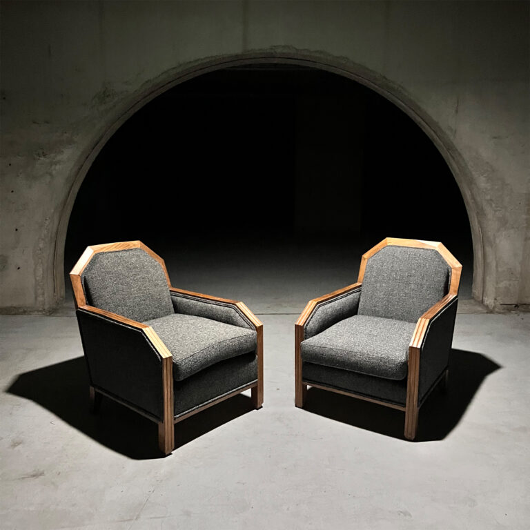 Set of 2 Art Deco Club Chairs, France, 1930s