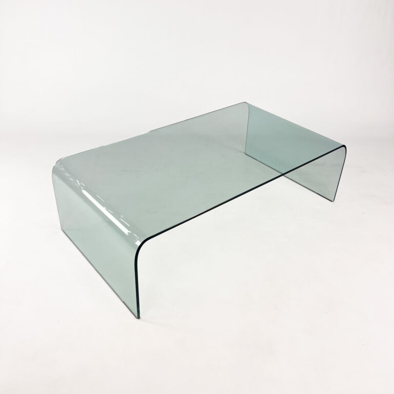 Postmodern Curved Glass Coffee Table, 1990s