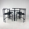 Postmodern Custom Made Dining Table of Steel and Thick Glass, 1980s