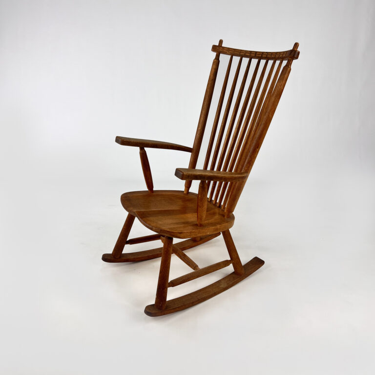 Mid Century Massive Oak Rocking Chair, 1960s