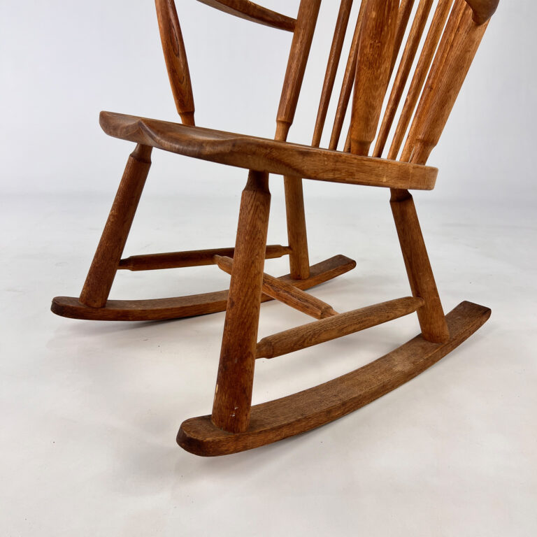 Mid Century Massive Oak Rocking Chair, 1960s