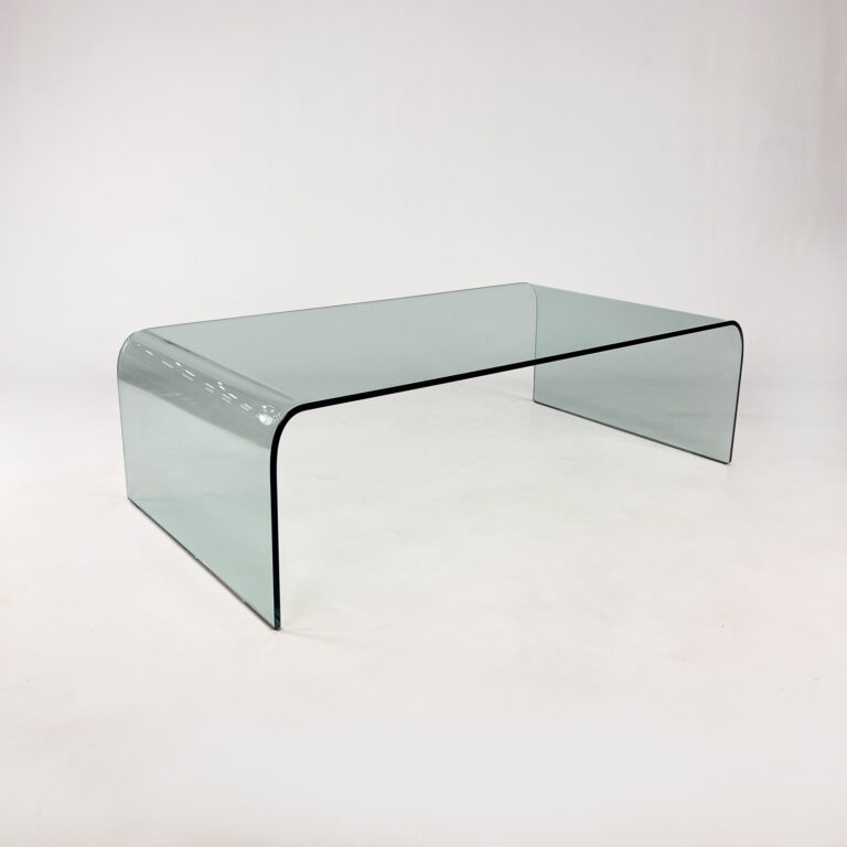 Postmodern Curved Glass Coffee Table, 1990s