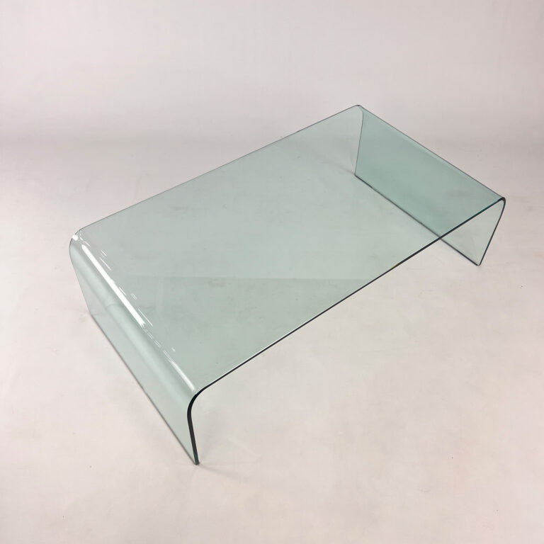 Postmodern Curved Glass Coffee Table, 1990s