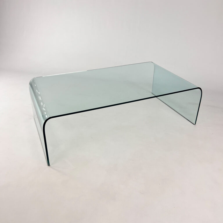 Postmodern Curved Glass Coffee Table, 1990s