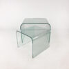 Set of 2 Curved Glass Side Tables, 1990s