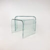 Set of 2 Curved Glass Side Tables, 1990s