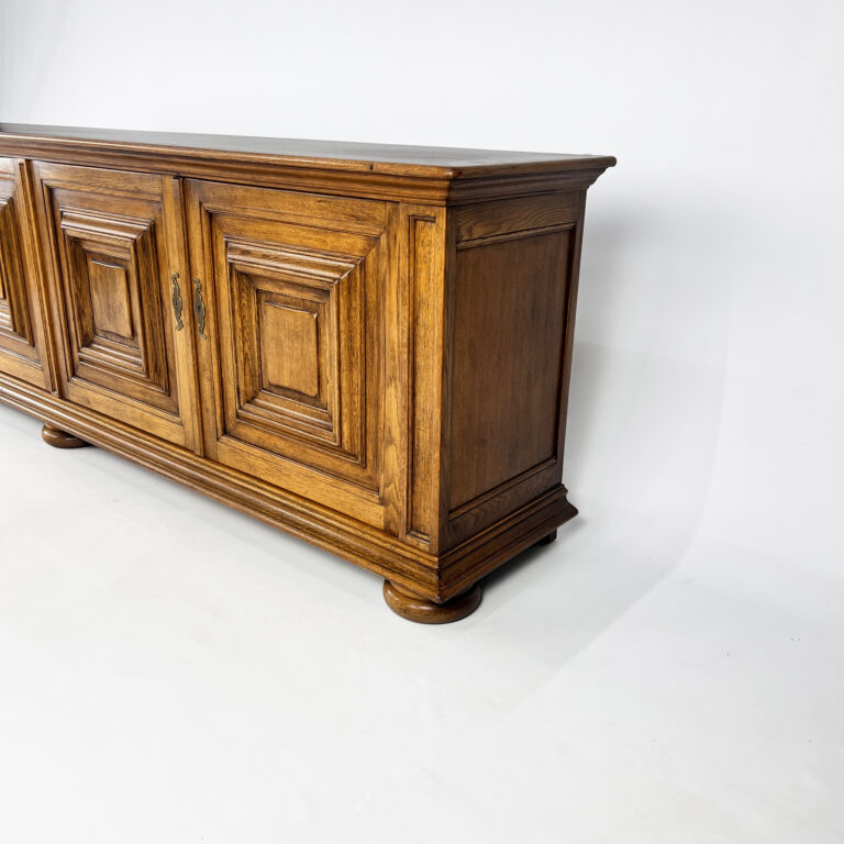 XXL Oak Castle Side Board, 1960s